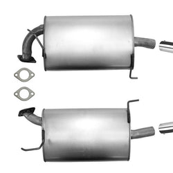 Dual Left Right Rear Mufflers Chrome Tips Gaskets For Acura TL 1999-2003 3.2L