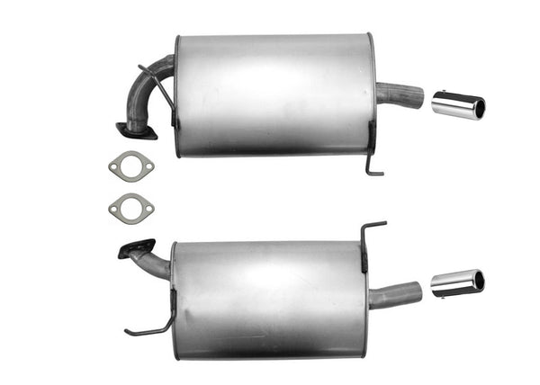 Dual Left Right Rear Mufflers Chrome Tips Gaskets For Acura TL 1999-2003 3.2L
