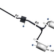 Middle Resonator Rear Left & Right Mufflers With Gaskets For Acura TL 99-03 3.2L