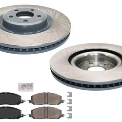 FT Coated Brake Disc Rotors Brake Pad Set For Explorer ST 20-24 Red Caliper Opt