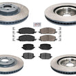 Coated Brake Disc Rotors Brake Pad Set For Red Caliper Option 20-24 Explorer ST