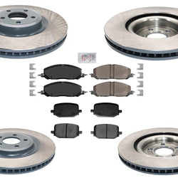 Coated Brake Disc Rotors Brake Pad Set For Red Caliper Option 20-24 Explorer ST