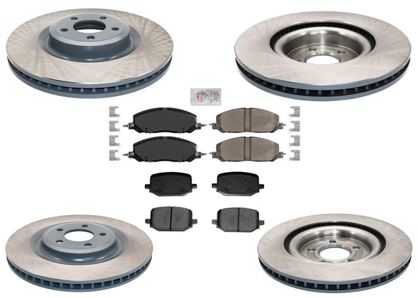Coated Brake Disc Rotors Brake Pad Set For Red Caliper Option 20-24 Explorer ST