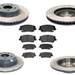 Coated Brake Disc Rotors Brake Pad Set for G70 Genesis 2019-2023 2.0L Automatic