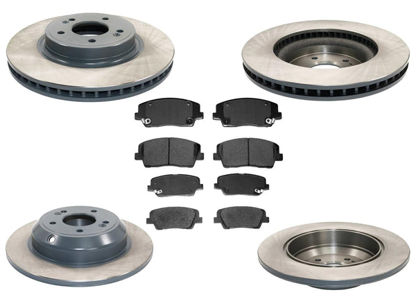 Coated Brake Disc Rotors Brake Pad Set for G70 Genesis 2019-2023 2.0L Automatic