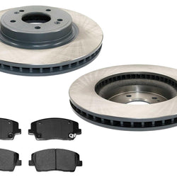 Ft Coated Brake Disc Rotors Brake Pad Set for G70 Genesis 2.0L Automatic 19-2023