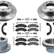 F&R Coated Brake Disc Rotors Brake Pad Set for GMC 3500HD 2020-2024 DRW Dually