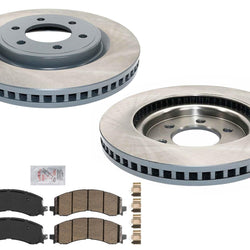 Front Coated Brake Disc Rotors Brake Pad Set for Ford Expedition 2022 2023 2024