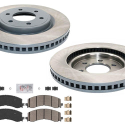 Front GEO Coated Brake Disc Rotors Brake Pad Set for Ford Raptor 2022 2023 2024