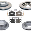 Front & Rr Coated Brake Disc Rotors Brake Pad Set for Ford Raptor 2022 2023 2024