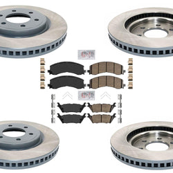 Coated Brake Disc Rotors Brake Pad Set for Ford F150 Heavy Duty 21-23 350MM