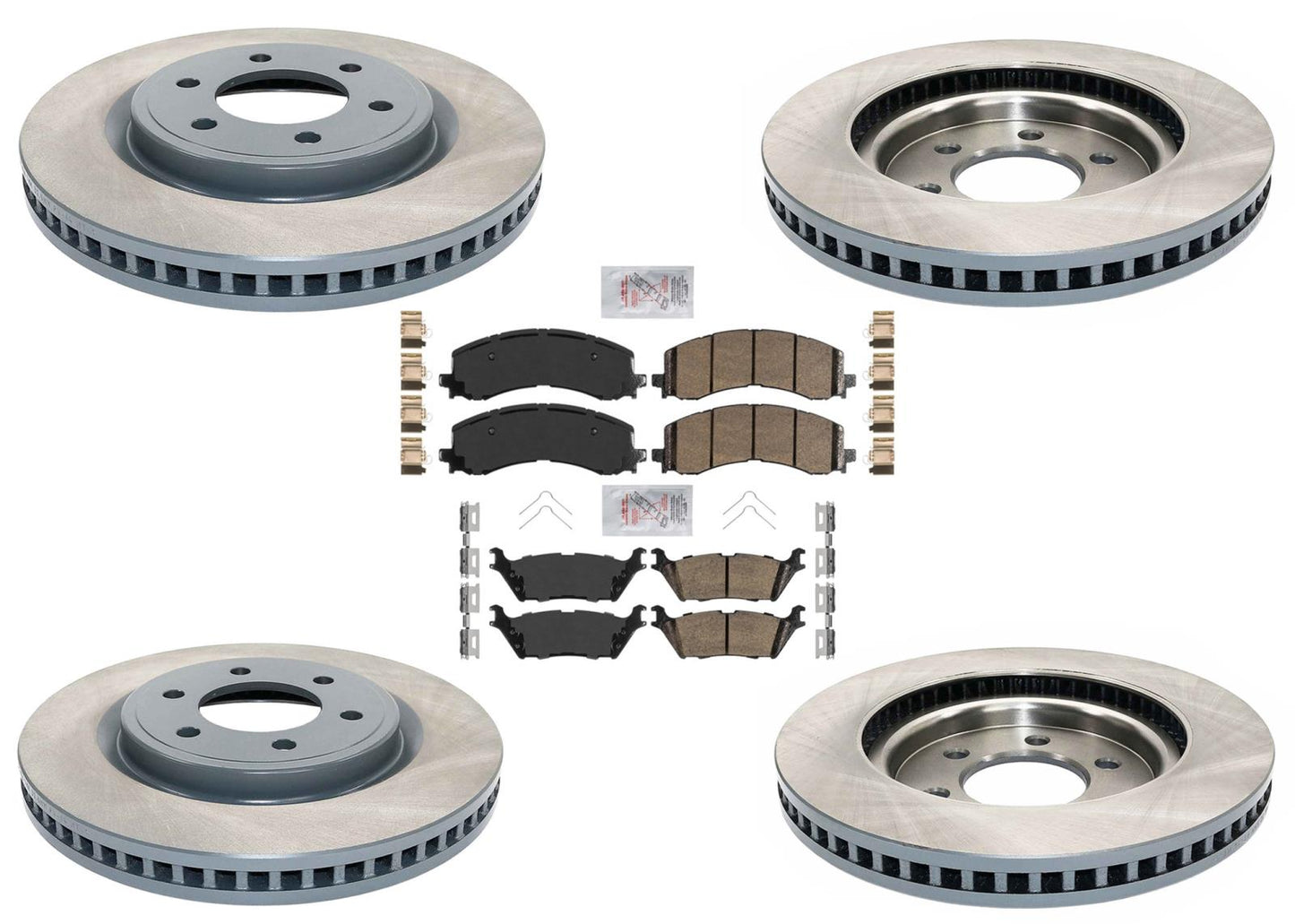 Coated Brake Disc Rotors Brake Pad Set for Ford F150 Heavy Duty 21-23 350MM