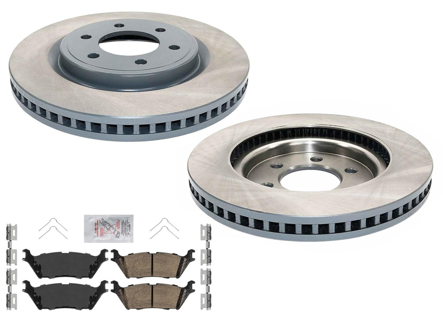 Rear Coated Brake Disc Rotors Brake Pad Set for Ford F150 Heavy Duty 21-23 350MM
