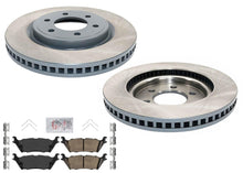 Rear Coated Brake Disc Rotors Brake Pad Set for Ford F150 Heavy Duty 21-23 350MM