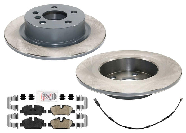 Coated Rear Disc Brake Rotors Pads Sensor For Mini Cooper EV 2020-2024 Electric