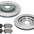 Rear 330MM Coated Disc Brake Rotors & Disc Brake Pads For Audi Q5 2013-2020