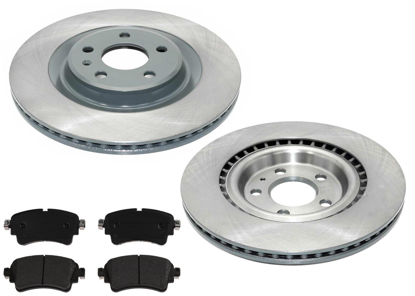 Rear 330MM Coated Disc Brake Rotors & Disc Brake Pads For Audi Q5 2021-2024