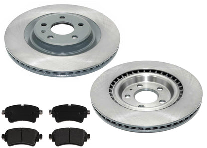 Rear 330MM Coated Disc Brake Rotors & Disc Brake Pads For Audi Q5 2021-2024