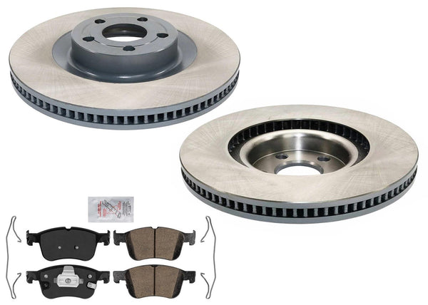 Front Coated Brake Disc Rotors Brake Pad Set for Ford Maverick 2022 2023 2024