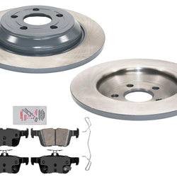 Rear Coated Brake Disc Rotors Brake Pad Set for Ford Maverick 2022 2023 2024