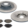 Rear Coated Brake Disc Rotors Brake Pad Set for Mazda CX-50 CX50 2023-2024