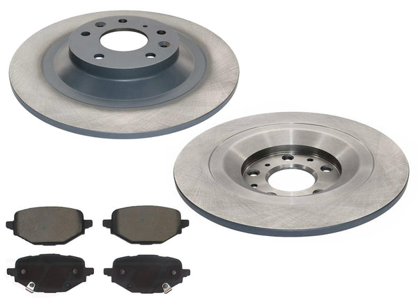 Rear Coated Brake Disc Rotors Brake Pad Set for Mazda CX-50 CX50 2023-2024