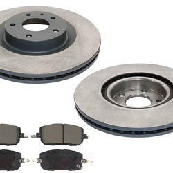 Front Coated Brake Disc Rotors Brake Pad Set for Mazda CX-50 CX50 2023-2024