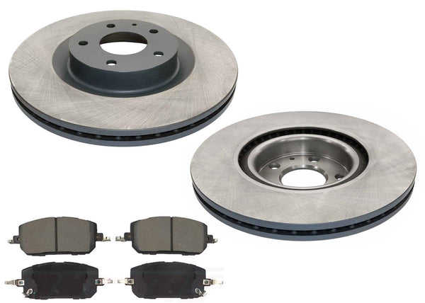 Front Coated Brake Disc Rotors Brake Pad Set for Mazda CX-50 CX50 2023-2024