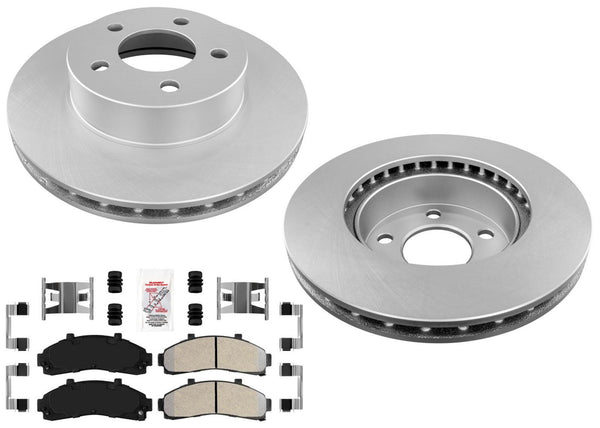 Frt Coated Brake Disc Rotors Brake Pads for Ford Explorer 95-01 4 Wheel Drive