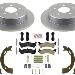 Rear Coated Brake Disc Rotors Brake Pad Set for Ford Explorer 1995-2001