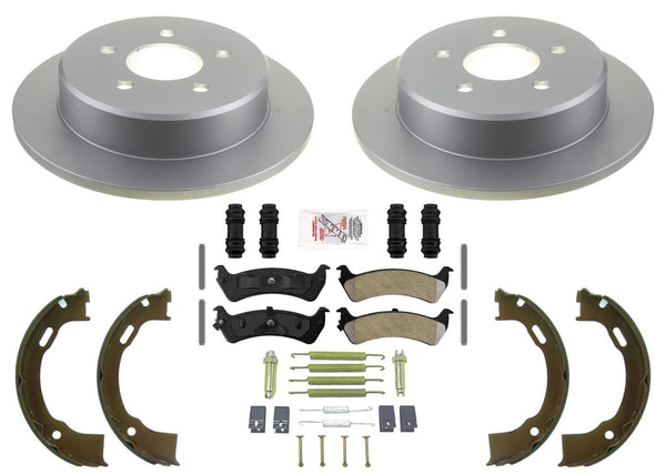 Rear Coated Brake Disc Rotors Brake Pad Set for Ford Explorer 1995-2001
