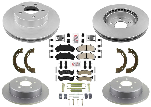 Coated Brake Disc Rotors Brake Pad Set for Ford Explorer 1995-2001 4 Wheel Drive