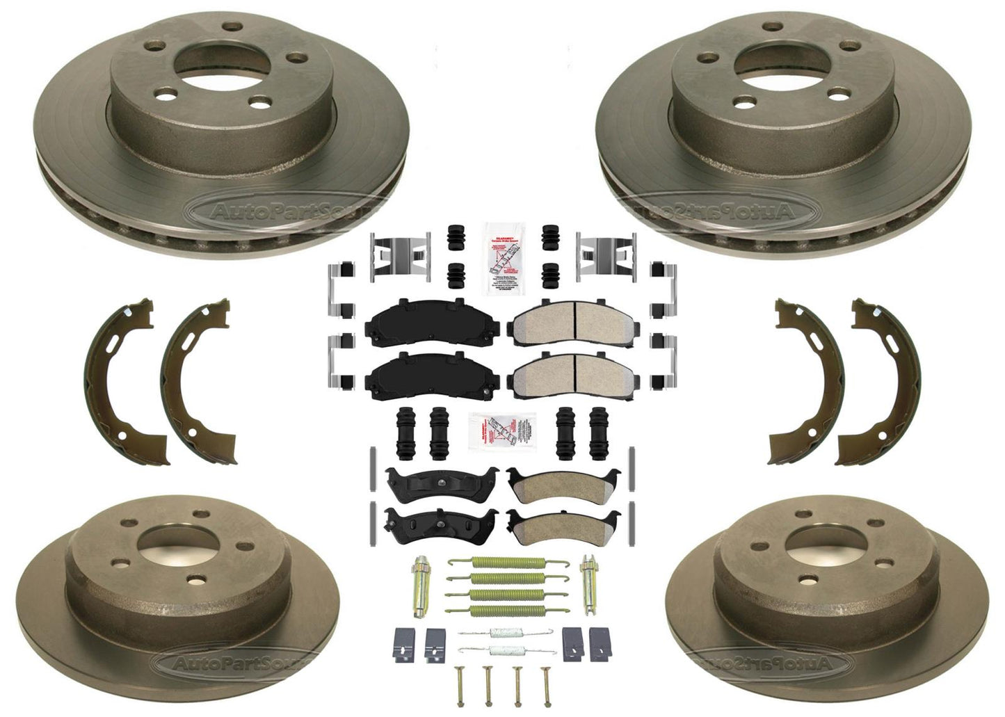 Performance Brake Disc Rotors Brake Pad Set for Ford Explorer 95-01 4 Wheel Drv