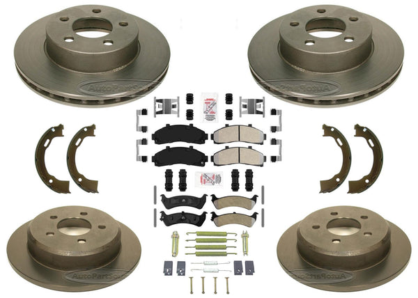 Performance Brake Disc Rotors Brake Pad Set for Ford Explorer 95-01 4 Wheel Drv