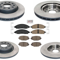 Coated Disc Brake Rotors & Pads for Jeep Grand Cherokee 22-25 Standard Brake