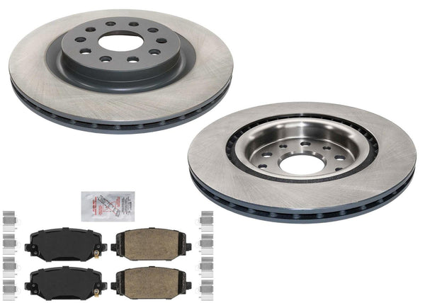 R Coated Disc Brake Rotors & Pads for Jeep Grand Cherokee 22-24 Heavy Duty