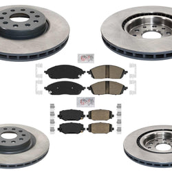 Coated Disc Brake Rotors & Pads for Jeep Grand Cherokee 22-24 Heavy Duty Brake