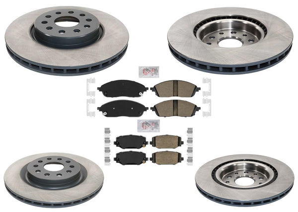 Coated Disc Brake Rotors & Pads for Jeep Grand Cherokee 22-24 Heavy Duty Brake