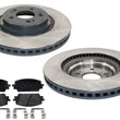 Front Coated Disc Brake Rotors Brake Pad for Genesis G80 21-24 2.5 Single Piston