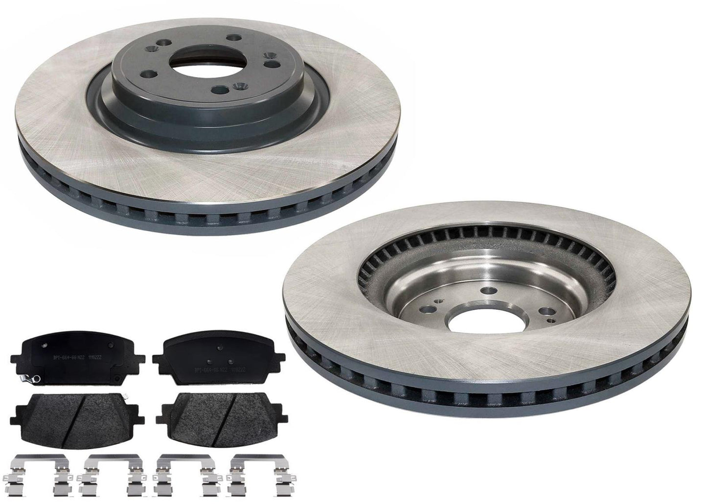 Front Coated Disc Brake Rotors Brake Pad for Genesis G80 21-24 2.5 Single Piston