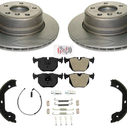 Rear Performance Carbon Disc Brake Rotors Pads For BMW X5 2002-2006 4.6 4.8L V8