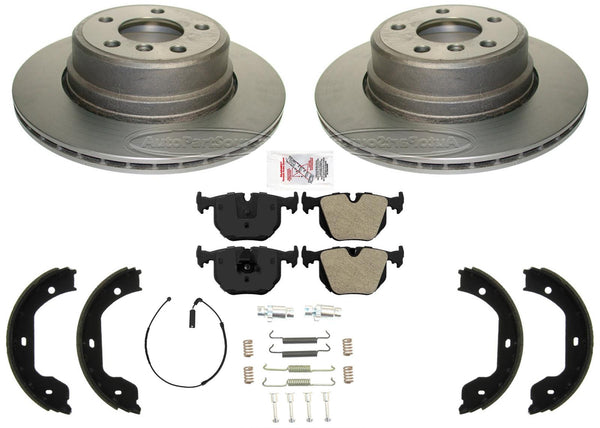 Rear Performance Carbon Disc Brake Rotors Pads For BMW X5 2002-2006 4.6 4.8L V8