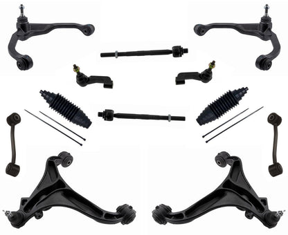 Front Upper & Lower Control Arms Tie Rods & Links For Jeep Liberty 2008-2012
