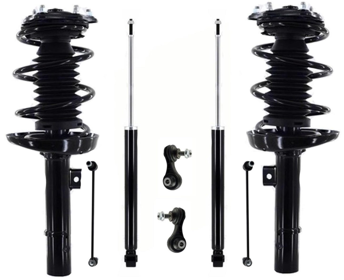 Amortiguadores y enlaces traseros delanteros completos para Honda Civic Sedan 2016-2020