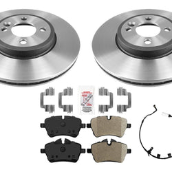 Frt Performance Disc Brake Rotors Pads Sensors for Mini Cooper Convertible 07-08