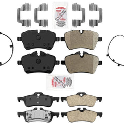 Front Rear Disc Brake Pads Sensors for Mini Cooper Convertible 2007 2008