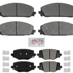 Front & Rear ASD Disc Brake Pads for Dodge Durango Special Service Police 21-24