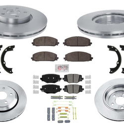 F&R Disc Brake Rotors Brake Pads for Dodge Durango Special Service Police 21-24