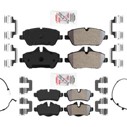 Premium Front Rear Disc Brake Pads Sensors for Mini Cooper Base 2009-2010