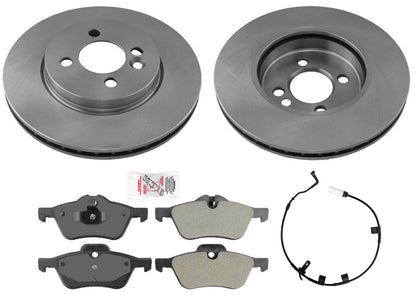 Front Disc Brake Rotors Pads Sensors for Mini Cooper Base Hatchback 2007-2008